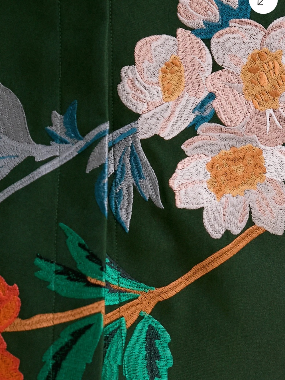 Tuckernuck Verdant Green Crepe Embroidered Nell Dress - Picture 9 of 10